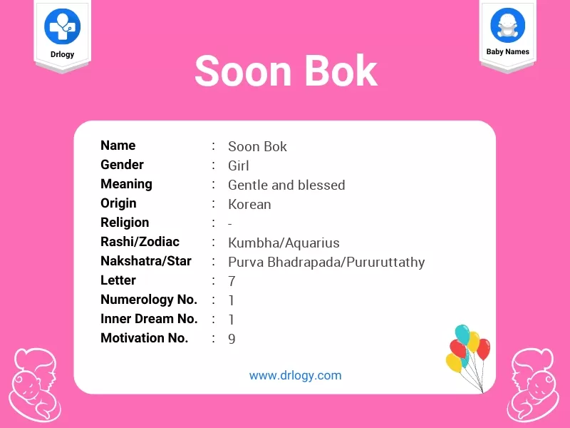 Soon Bok Name Meaning